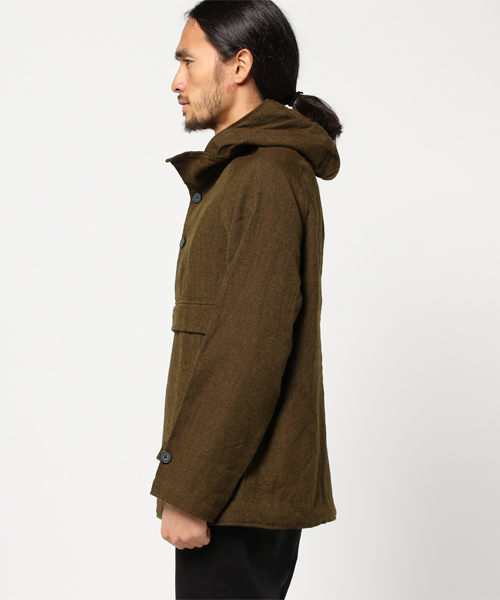 quadro（クオドロ）の「ウール太番手ヤッケ（その他アウター・メンズ・ブラウン・MEDIUM/LARGE）」の2枚目の写真