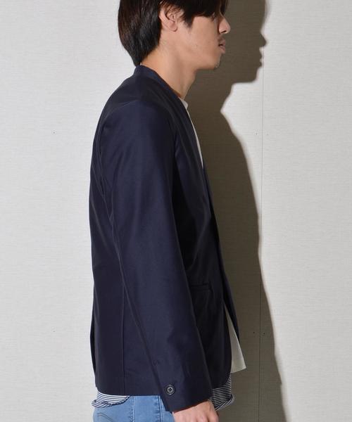 SHIPS JET BLUE（シップスジェットブルー）の「SHIPS JET BLUE: ノーカラージャケット（ノーカラージャケット・メンズ・グレー/ネイビー/ベージュ・SMALL/MEDIUM/LARGE）」の4枚目の写真