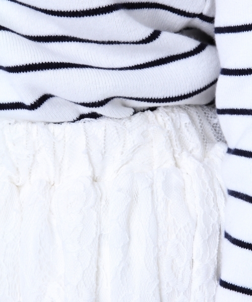 Andemiu（アンデミュウ）の「【ニットとスカートのコーディネートセット!】ニット／レースＳＥＴＵＰ748006（ワンピース・レディース・ライトブルー/ホワイト/キャメル・FREE）」の15枚目の写真