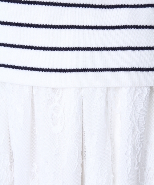 Andemiu（アンデミュウ）の「【ニットとスカートのコーディネートセット!】ニット／レースＳＥＴＵＰ748006（ワンピース・レディース・ライトブルー/ホワイト/キャメル・FREE）」の7枚目の写真