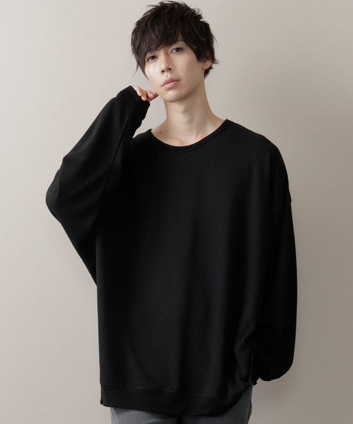 MONO-MART(モノマート)の「ビッグシルエット スーパーオーバーサイズ プルオーバースウェット2019SS(スウェット)」|ブラック