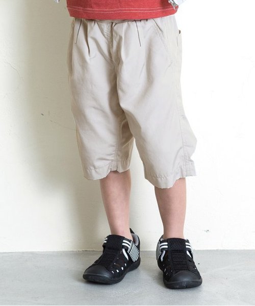 apres les cours(アプレレクール)の「タック入ハーフパンツ(その他パンツ・キッズ・ブラック/カーキ/ライトグレー・110/130/100/120/140/90/80)」の1枚目の写真