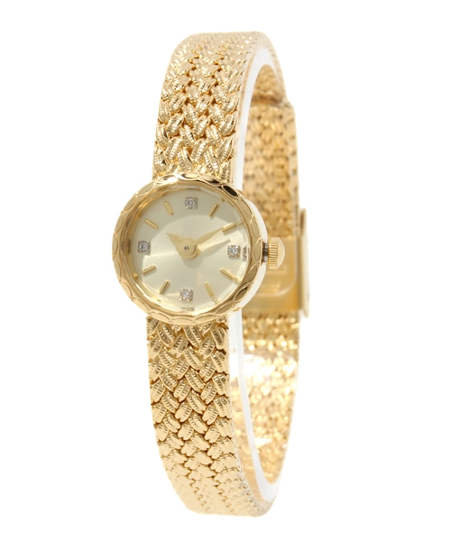 agete（アガット）の「ラウンドフェイスジュエリーウォッチ