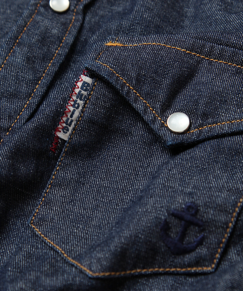 BLUE BLUE(ブルーブルー)の「EX GBB WEST デニムシャツ BLUEBLUE/ブルーブルー(シャツ/ブラウス・レディース・ネイビー・フリ-)」の8枚目の写真
