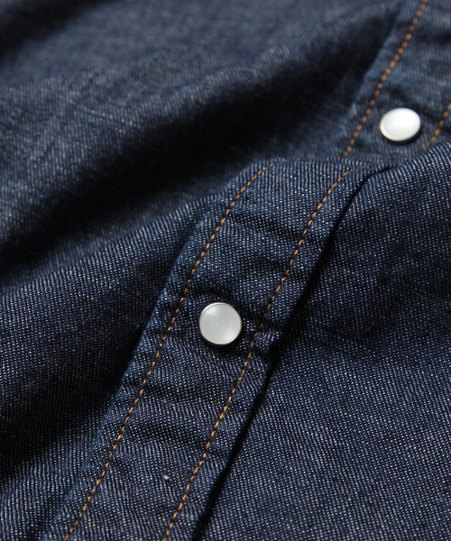 BLUE BLUE(ブルーブルー)の「EX GBB WEST デニムシャツ BLUEBLUE/ブルーブルー(シャツ/ブラウス・レディース・ネイビー・フリ-)」の10枚目の写真