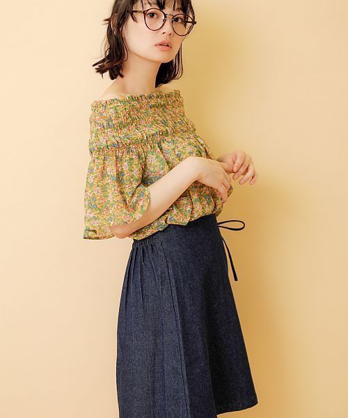 OLIVE des OLIVE(オリーブデオリーブ)の「★花柄オフショルブラウス(シャツ/ブラウス・レディース・ブラック/イエロー/レッド・FREE)」の8枚目の写真