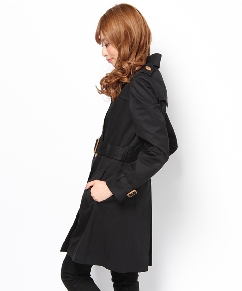 CROON A SONG（クルーンアソング）の「トレンチコート　NAO-6205-A（トレンチコート・レディース・ベージュ/ネイビー・38）」の11枚目の写真