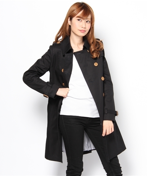 CROON A SONG（クルーンアソング）の「トレンチコート　NAO-6205-A（トレンチコート・レディース・ベージュ/ネイビー・38）」の3枚目の写真