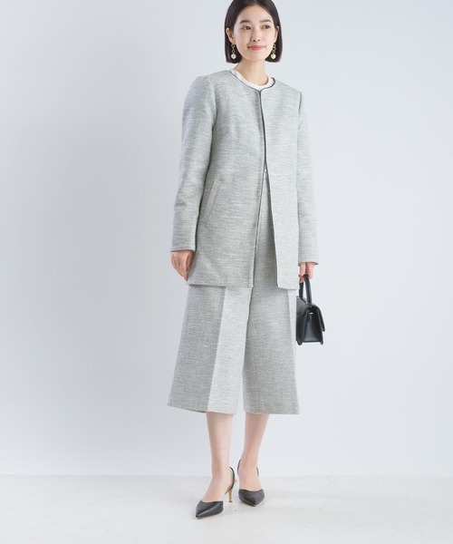 PICCIN（ピッチン）の「【WEB限定】綾織りツイードワイドパンツ（スーツパンツ・レディース・ブラック/ネイビー・LARGE/MEDIUM）」の8枚目の写真