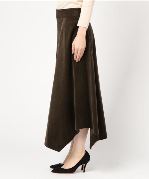 STUDIOUS（ステュディオス）の「【lot lamb】アシンメトリーフレアSK（スカート・レディース・ブラウン/サックスブルー・36）」の6枚目の写真
