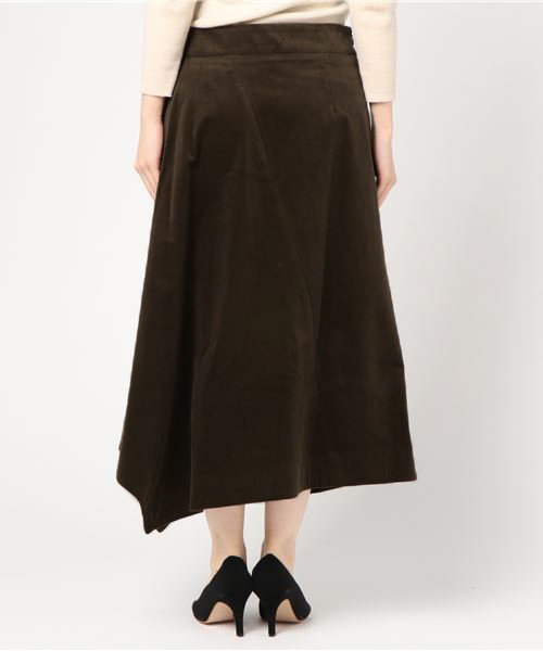 STUDIOUS（ステュディオス）の「【lot lamb】アシンメトリーフレアSK（スカート・レディース・ブラウン/サックスブルー・36）」の7枚目の写真