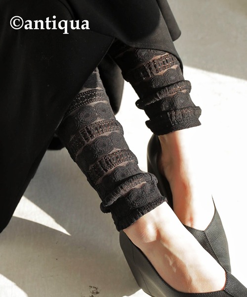 antiqua（アンティカ）の「レースレギンス（レギンス/スパッツ・レディース・ブラック・FREE）」の12枚目の写真