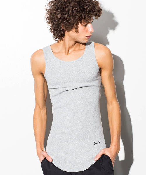 NUMBER (N)INE DENIM（ナンバーナインデニム）の「NUMBER (N)INE DENIM(ナンバーナインデニム)NUMBER(N)INE×HANES コラボ リブタンクトップ（タンクトップ・メンズ・ヘザーグレー/ホワイト/ブラック・MEDIUM/LARGE/SMALL）」の3枚目の写真