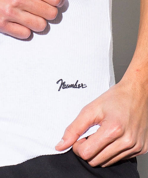 NUMBER (N)INE DENIM（ナンバーナインデニム）の「NUMBER (N)INE DENIM(ナンバーナインデニム)NUMBER(N)INE×HANES コラボ リブタンクトップ（タンクトップ・メンズ・ヘザーグレー/ホワイト/ブラック・MEDIUM/LARGE/SMALL）」の7枚目の写真