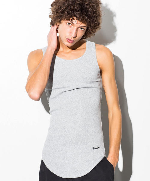 NUMBER (N)INE DENIM（ナンバーナインデニム）の「NUMBER (N)INE DENIM(ナンバーナインデニム)NUMBER(N)INE×HANES コラボ リブタンクトップ（タンクトップ・メンズ・ヘザーグレー/ホワイト/ブラック・MEDIUM/LARGE/SMALL）」の8枚目の写真