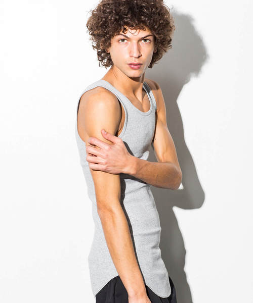 NUMBER (N)INE DENIM（ナンバーナインデニム）の「NUMBER (N)INE DENIM(ナンバーナインデニム)NUMBER(N)INE×HANES コラボ リブタンクトップ（タンクトップ・メンズ・ヘザーグレー/ホワイト/ブラック・MEDIUM/LARGE/SMALL）」の10枚目の写真