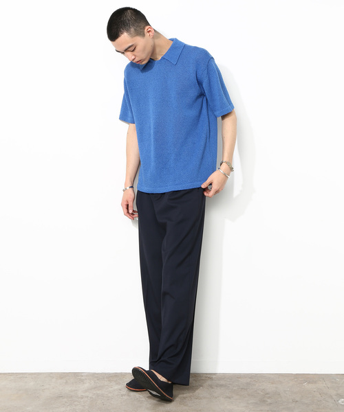 ADAM ET ROPE'（アダムエロペ）の「［山形ニット］半袖ニットポロ（ニット/セーター・メンズ・ダークブラウン/ブラック/ブルー系その他4・M/L）」の14枚目の写真