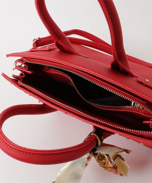 florist(フローリスト)の「【2way】スカーフ付きオフィストートバッグ(ハンドバッグ・レディース・ホワイト/ブラック/ベージュ/ネイビー/グレー/レッド/カーキ・FREE)」の13枚目の写真