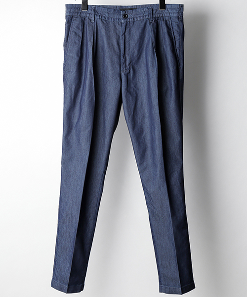 junhashimoto（ジュンハシモト）の「LIGHT DENIM 2TUCK PT（デニムパンツ・メンズ・インディゴブルー/サックスブルー・4/5/2/3）」の9枚目の写真
