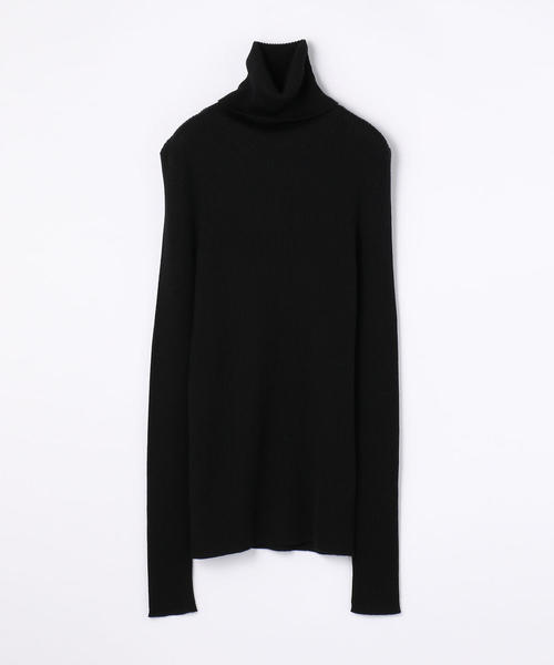 GALERIE VIE（ギャルリー ヴィー）の「プルミエウールリブ タートルネックプルオーバー（ニット/セーター・レディース・ホワイト/ブラック/ネイビー/ライトベージュ・S）」の3枚目の写真