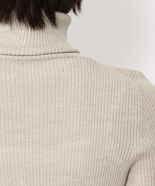 GALERIE VIE（ギャルリー ヴィー）の「プルミエウールリブ タートルネックプルオーバー（ニット/セーター・レディース・ホワイト/ブラック/ネイビー/ライトベージュ・S）」の13枚目の写真