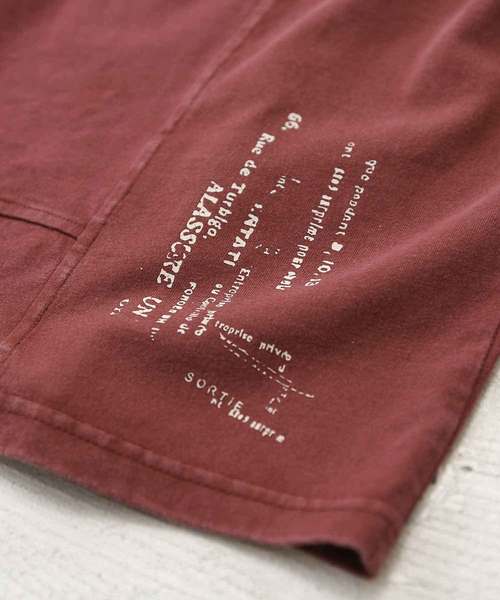 CUBE SUGAR(キューブシュガー)の「天竺パウダー加工リメイク風Tシャツ(Tシャツ/カットソー・レディース・チャコール/ネイビー/レッド/カーキ・M)」の13枚目の写真