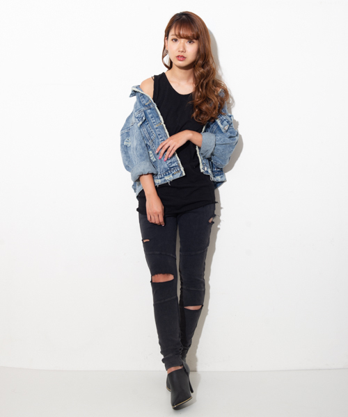 ROGER AND RAW(ロジャーアンドロウ)の「Roger&Raw / ピグメントブロークンパンツ(その他パンツ・レディース・ブラック/ブラック系その他/グレー・M)」の5枚目の写真