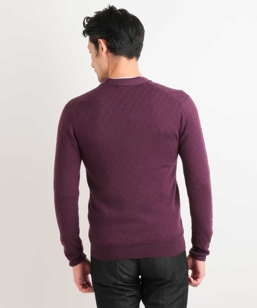 MICHEL KLEIN HOMME (ミッシェルクランオム)の「カーディガン(CASHWOOL)(ニット/セーター・メンズ・ブラック/グレー/ブルー/パープル・MEDIUM/LARGE/X-LARGE)」の7枚目の写真