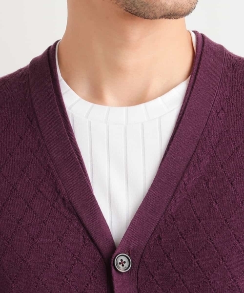 MICHEL KLEIN HOMME (ミッシェルクランオム)の「カーディガン(CASHWOOL)(ニット/セーター・メンズ・ブラック/グレー/ブルー/パープル・MEDIUM/LARGE/X-LARGE)」の8枚目の写真