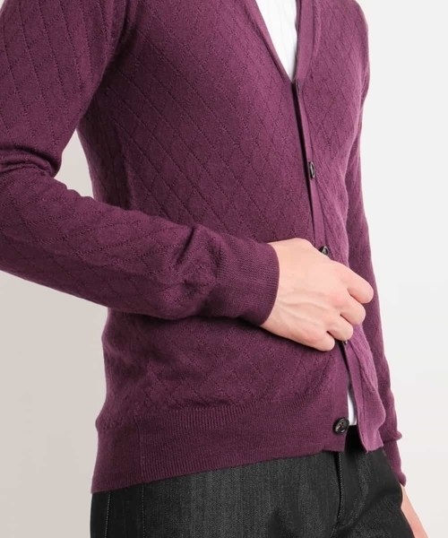 MICHEL KLEIN HOMME (ミッシェルクランオム)の「カーディガン(CASHWOOL)(ニット/セーター・メンズ・ブラック/グレー/ブルー/パープル・MEDIUM/LARGE/X-LARGE)」の11枚目の写真