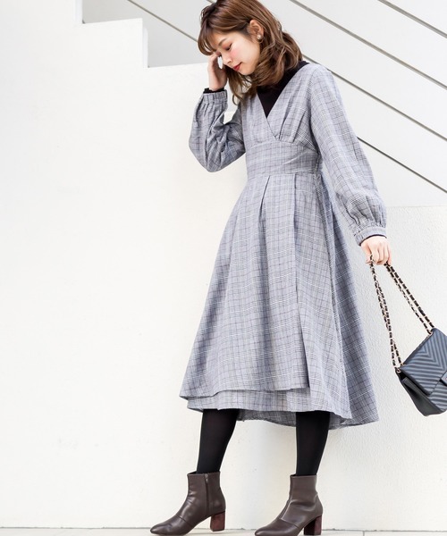 natural couture（ナチュラルクチュール）の「レディカシュクールワンピ（ワンピース・レディース・ネイビー/グリーン/ボルドー/ブラック系その他/ブラウン系その他/キャメル/ベージュ/サックスブルー/コーラルピンク・FREE）」の11枚目の写真