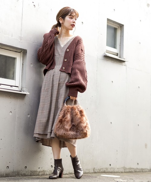 natural couture（ナチュラルクチュール）の「レディカシュクールワンピ（ワンピース・レディース・ネイビー/グリーン/ボルドー/ブラック系その他/ブラウン系その他/キャメル/ベージュ/サックスブルー/コーラルピンク・FREE）」の15枚目の写真
