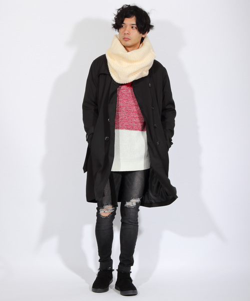 8(eight)(エイト)の「ニット スヌード ネックウォーマー(ネックウォーマー/スヌード・メンズ・ホワイト/グレー・FREE)」の12枚目の写真