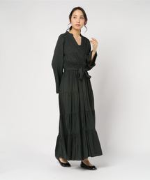 CASA FLINE | カシュクールボリュームロングワンピース(ワンピース)
