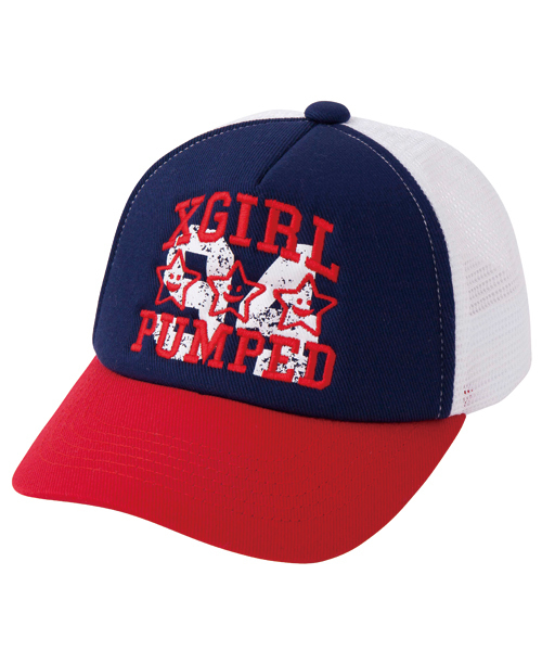 X-girl Stages（エックスガールステージス）の「NUMBERING  MESH  CAP（キャップ・キッズ・ネイビー/イエロー/ピンク・ONE SIZE）」の2枚目の写真