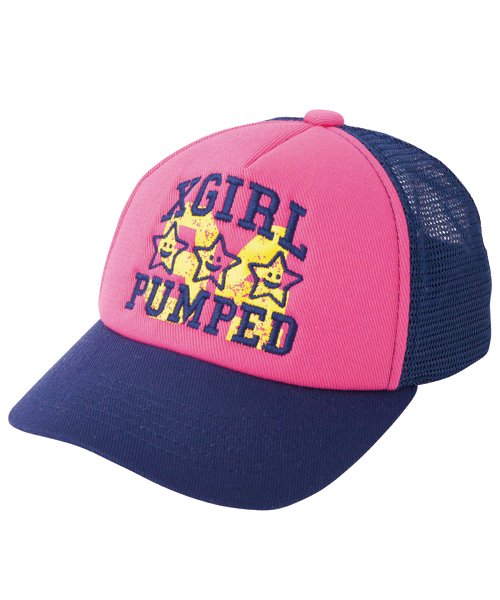 X-girl Stages（エックスガールステージス）の「NUMBERING  MESH  CAP（キャップ・キッズ・ネイビー/イエロー/ピンク・ONE SIZE）」の3枚目の写真