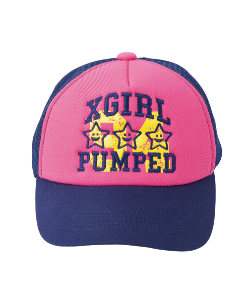 X-girl Stages（エックスガールステージス）の「NUMBERING  MESH  CAP（キャップ・キッズ・ネイビー/イエロー/ピンク・ONE SIZE）」の4枚目の写真