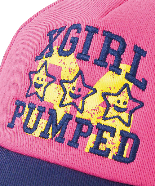 X-girl Stages（エックスガールステージス）の「NUMBERING  MESH  CAP（キャップ・キッズ・ネイビー/イエロー/ピンク・ONE SIZE）」の9枚目の写真