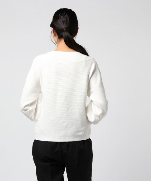LUGG NAGG(ラグナグ)の「【Jewelobe/ ジュエローブ】 横編みドルマンニットトップス(ニット/セーター・レディース・ブラック/オフホワイト/ピンク/グリーン・FREE)」の6枚目の写真