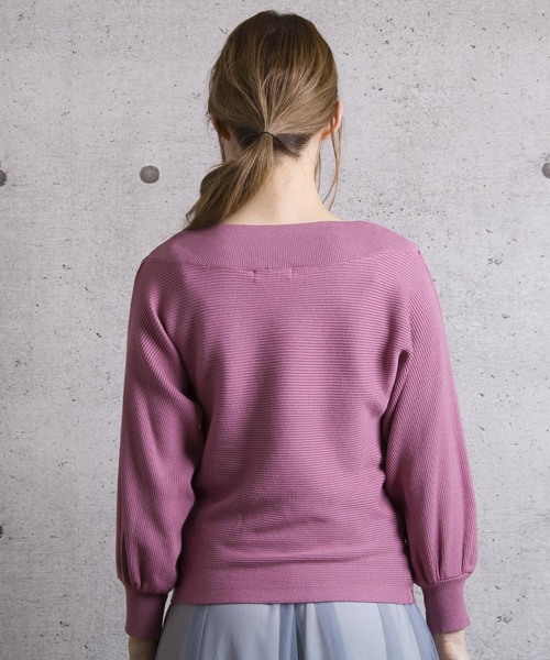 LUGG NAGG(ラグナグ)の「【Jewelobe/ ジュエローブ】 横編みドルマンニットトップス(ニット/セーター・レディース・ブラック/オフホワイト/ピンク/グリーン・FREE)」の10枚目の写真