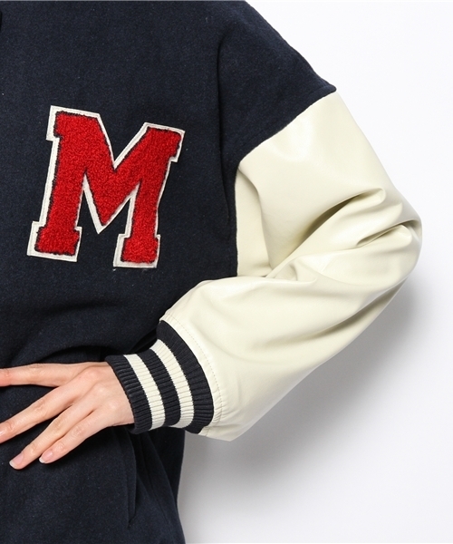 WEGO(ウィゴー)の「WEGO/ワッペンBIGスタジャン(スタジャン・レディース・アイボリー/ライトグレー/ネイビー/レッド・FREE)」の10枚目の写真