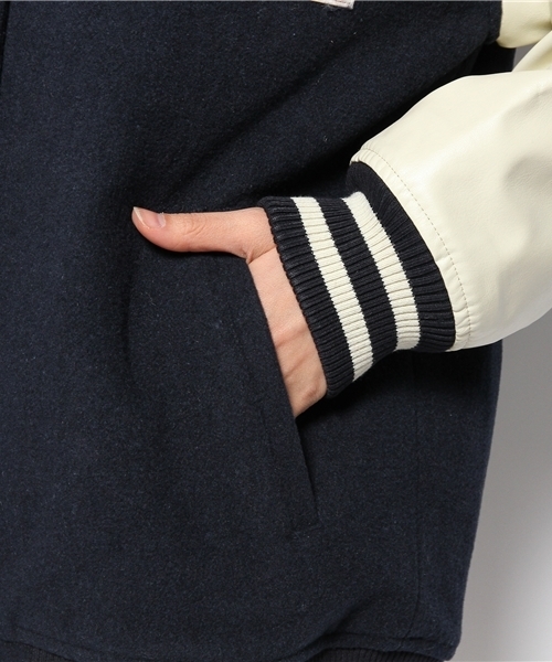 WEGO(ウィゴー)の「WEGO/ワッペンBIGスタジャン(スタジャン・レディース・アイボリー/ライトグレー/ネイビー/レッド・FREE)」の11枚目の写真