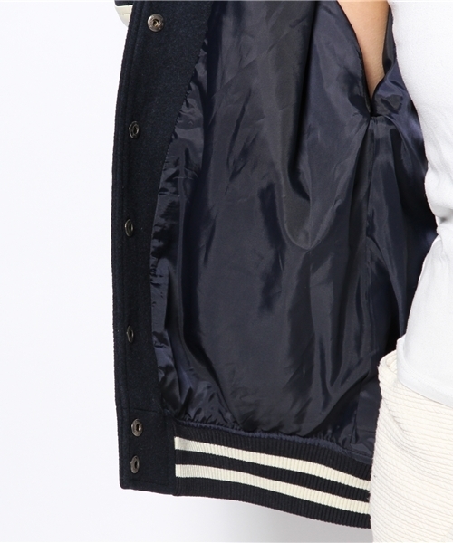 WEGO(ウィゴー)の「WEGO/ワッペンBIGスタジャン(スタジャン・レディース・アイボリー/ライトグレー/ネイビー/レッド・FREE)」の13枚目の写真