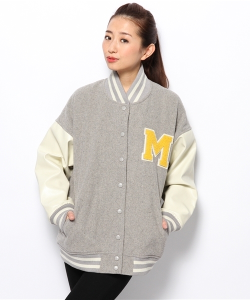 WEGO(ウィゴー)の「WEGO/ワッペンBIGスタジャン(スタジャン・レディース・アイボリー/ライトグレー/ネイビー/レッド・FREE)」の19枚目の写真