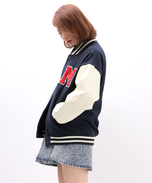 WEGO(ウィゴー)の「WEGO/ワッペンBIGスタジャン(スタジャン・レディース・アイボリー/ライトグレー/ネイビー/レッド・FREE)」の15枚目の写真