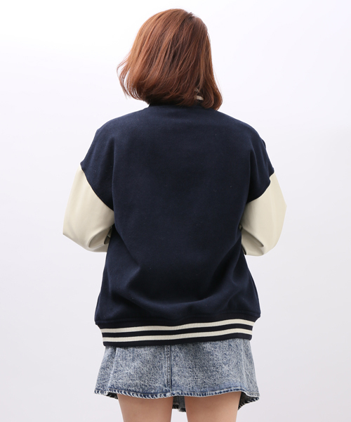 WEGO(ウィゴー)の「WEGO/ワッペンBIGスタジャン(スタジャン・レディース・アイボリー/ライトグレー/ネイビー/レッド・FREE)」の16枚目の写真