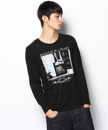 WEGO/フォトプリントUネックTシャツ