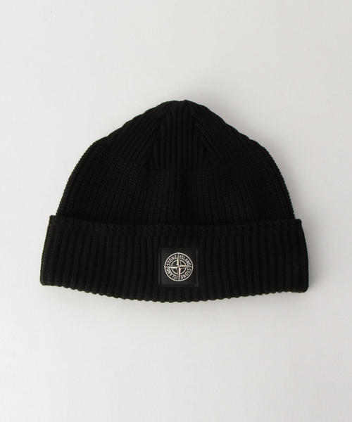 STONE ISLAND（ストーンアイランド）の「＜STONE ISLAND＞ LOGO BEANIE 1/ビーニー（ニットキャップ/ビーニー・メンズ・マスタード/ネイビー/ブラック・FREE）」の2枚目の写真