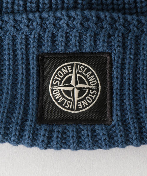 STONE ISLAND（ストーンアイランド）の「＜STONE ISLAND＞ LOGO BEANIE 1/ビーニー（ニットキャップ/ビーニー・メンズ・マスタード/ネイビー/ブラック・FREE）」の6枚目の写真