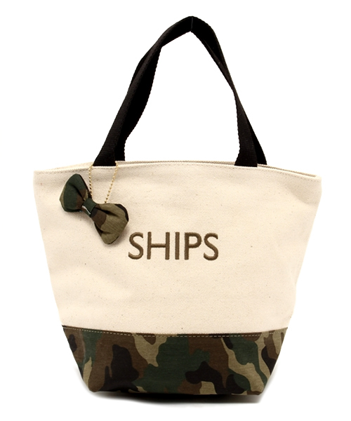 SHIPS for women（シップスフォーウィメン）の「バイカラー エコバッグ(S)（エコバッグ/サブバッグ・レディース・ネイビー/ブラック/イエロー/オリーブ/ダークグレー/ライトオリーブ/コバルトブルー・ONE SIZE）」の5枚目の写真